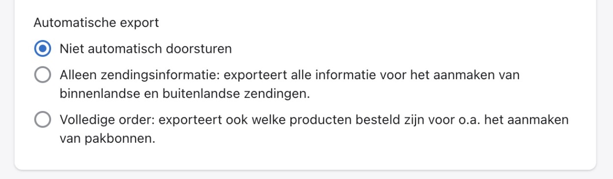 Shopify automatisch export