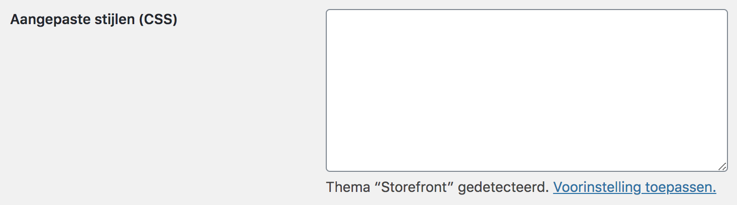 WooCommerce delivery options stijlen aanpassen